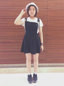「cotton on（コットンオン）のアイテム（オールインワン・サロペット）」を使った、kiuhungさん（レディース・160cm）の春コーディネート