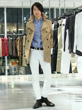 LITHIUM HOMME トレンチコート リチウムオム ベージュ 46 LITHIUM HOMME - 川上洋平着用 OVERSIZED MAXI TRENCH COATの