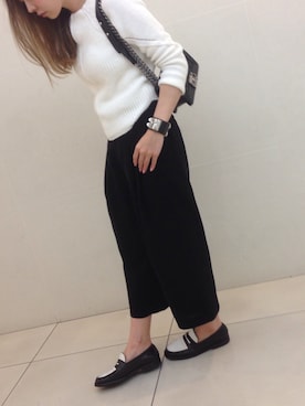 「SAINT LAURENT PARIS（サンローランパリ）のアイテム（その他シューズ）」を使った、SAYUさん（レディース・154cm）の春コーディネート