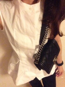 「SAINT LAURENT PARIS（サンローランパリ）のアイテム（その他シューズ）」を使った、SAYUさん（レディース・154cm）の夏コーディネート
