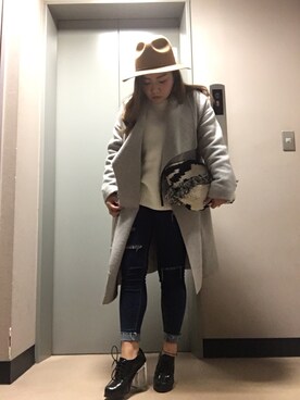ponさん（レディース・154cm）の冬コーディネート