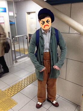 「三宮」｜「アイテム（ジャケット/アウター）」を使った、とうふさん（メンズ・168cm）の春コーディネート