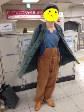 「HIBECK（ハイベック）のアイテム（その他アウター）」を使った、とうふさん（メンズ・168cm）の春コーディネート