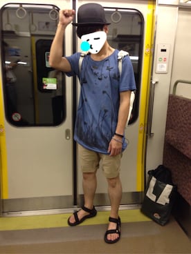 「KAPITAL」｜「アイテム（アクセサリー）」を使った、とうふさん（メンズ・168cm）の夏コーディネート