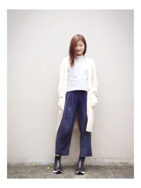 「Language（ランゲージ）のアイテム（パンツ）」を使った、mieさん（レディース・159cm）の秋コーディネート