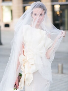 「アイテム（ドレス、グレー系）」を使った、yucaさん（レディース・166cm）の冬コーディネート