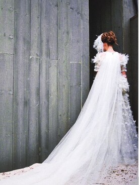 「アイテム（ドレス、グレー系）」を使った、yucaさん（レディース・166cm）の冬コーディネート