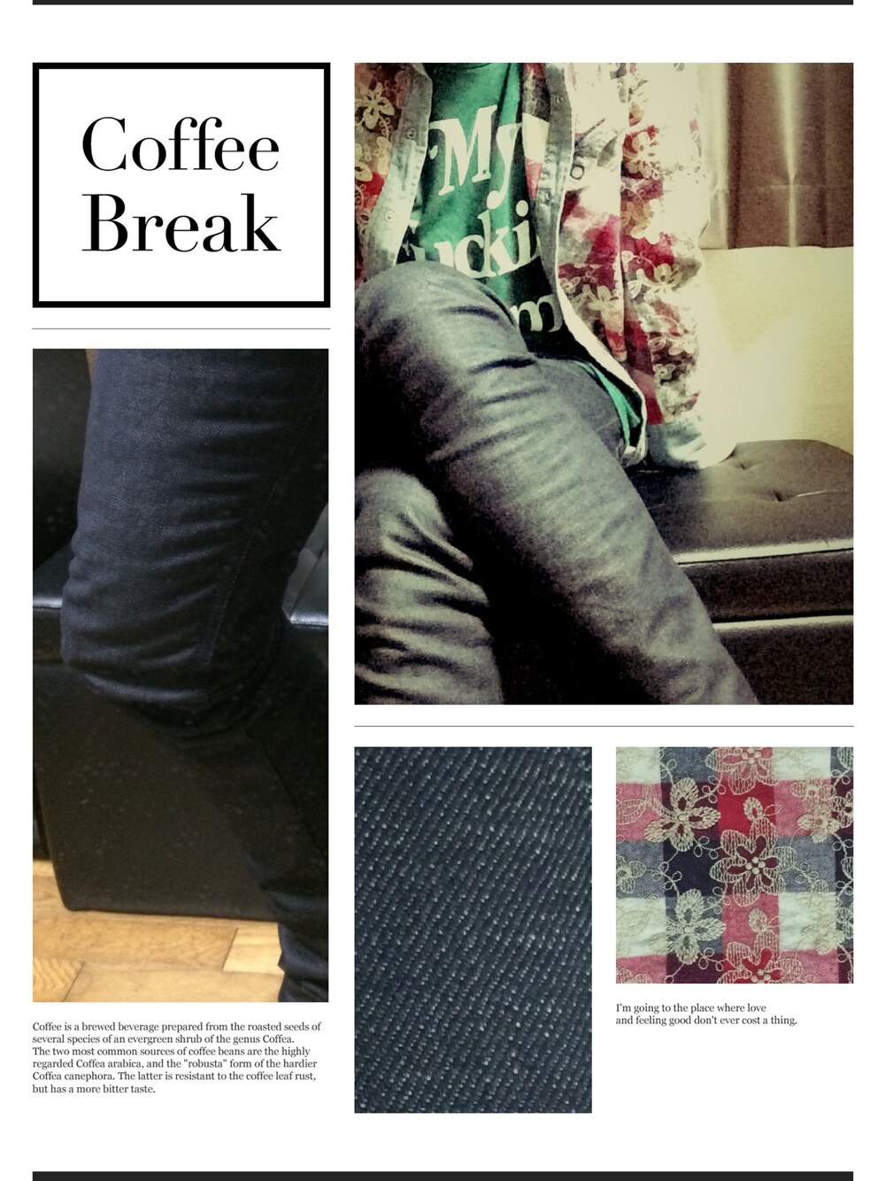 レッド系のシャツ/ブラウス、グリーン系のTシャツ/カットソー、ブラック系のデニムパンツを着用したメンズの秋コーディネートの1枚目の写真