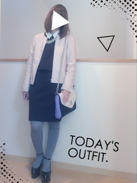 「スウェット×シャツ」｜ケイティさん（レディース・157cm）の冬コーディネート