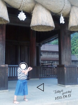 「旅行コーデ」｜ケイティさん（キッズ・100cm）の夏コーディネート