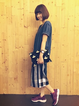 「plain-me（プレインミー）のアイテム（トップス）」を使った、ma小馬さん（レディース・164cm）の秋コーディネート