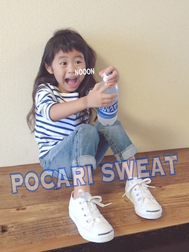 「ポカリコーデバトン」｜「アイテム（その他）」を使った、☆のん☆さん（キッズ・90cm）の夏コーディネート