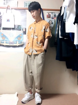 「NATURE TRAIL」｜野村　匠さん（メンズ・168cm）の夏コーディネート