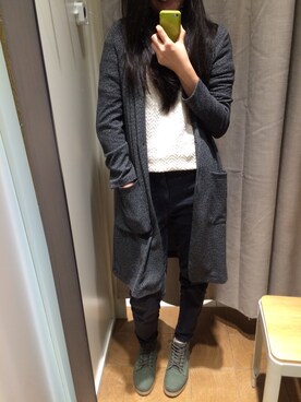 「stradivarius（ストラディバリウス）のアイテム（ダウンジャケット/コート）」を使った、ka_rinさん（レディース・174cm）の冬コーディネート