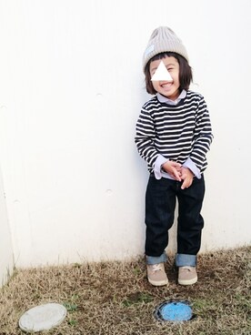 「babyGAP（babyGAP）のアイテム（シューズ）」を使った、Sunny さん（キッズ・100cm）の秋コーディネート