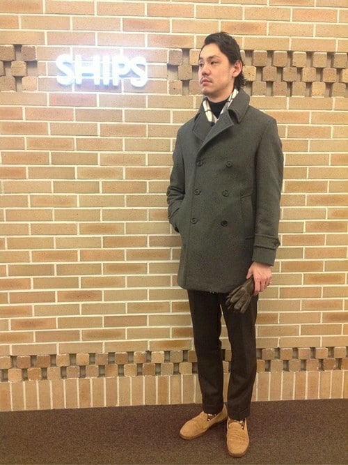 SHIPS（シップス）の「CARRARO: ウール/ナイロン ロング Pコート