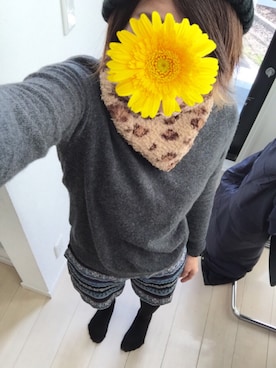 「ISBIT（アイズビット）のアイテム（パンツ）」を使った、yukinobdさん（レディース・154cm）の冬コーディネート