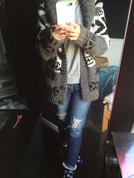 「カウチン」｜yukinobdさん（レディース・154cm）の冬コーディネート