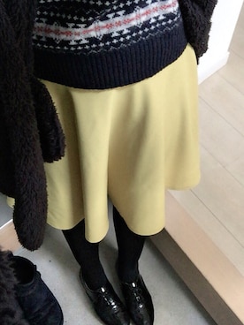 「カウチンセーター」｜「アイテム（チェスターコート）」を使った、yukinobdさん（レディース・154cm）の冬コーディネート