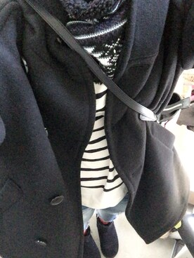 「アイテム（ネックウォーマー/スヌード、パープル系）」を使った、yukinobdさん（レディース・154cm）の冬コーディネート