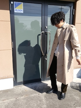 「ralphlaurenのコーデュロイパンツ（パンツ、グリーン系）」を使った、だ。さん（メンズ・173cm）の秋コーディネート