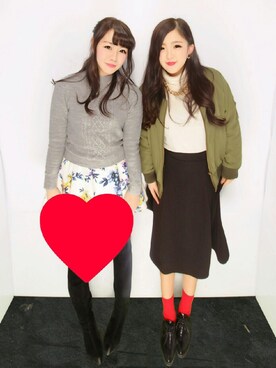 「WEGO（ウィゴー）のアイテム（ブルゾン）」を使った、ゆいぽむさん（レディース・162cm）の冬コーディネート