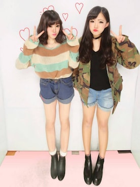 「ショーパン」｜「アイテム（ブーティ）」を使った、ゆいぽむさん（レディース・161cm）の春コーディネート