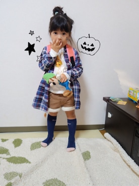 「ハグマグ」｜「アイテム（その他）」を使った、yuririsaさん（キッズ・100cm）の秋コーディネート
