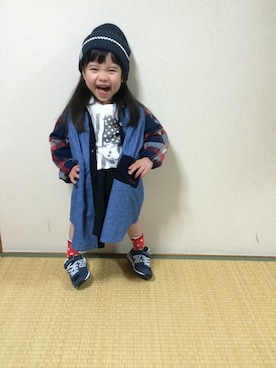 「kladskap（クレードスコープ）のアイテム（ワンピース/ドレス）」を使った、yuririsaさん（キッズ・100cm）の春コーディネート