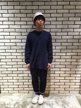 「ICON（アイコン）のアイテム」を使った、村松滉太さん（メンズ・169cm）の春コーディネート