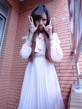 「skirt」｜「アイテム（ワンピース）」を使った、Miya Leeさん（レディース・155cm）の秋コーディネート