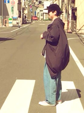 「TEATORA（テアトラ）のアイテム（その他アウター）」を使った、しょうさん（メンズ・171cm）の春コーディネート
