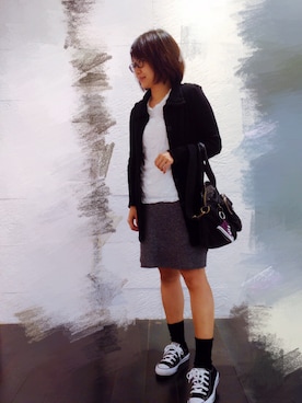 「me（ミイ）のアイテム（ジャケット/アウター）」を使った、elisailuさん（レディース・153cm）の冬コーディネート