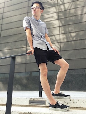 「TOPMAN（トップマン）のアイテム」を使った、TOPMAN スタッフさん（メンズ・180cm）の夏コーディネート