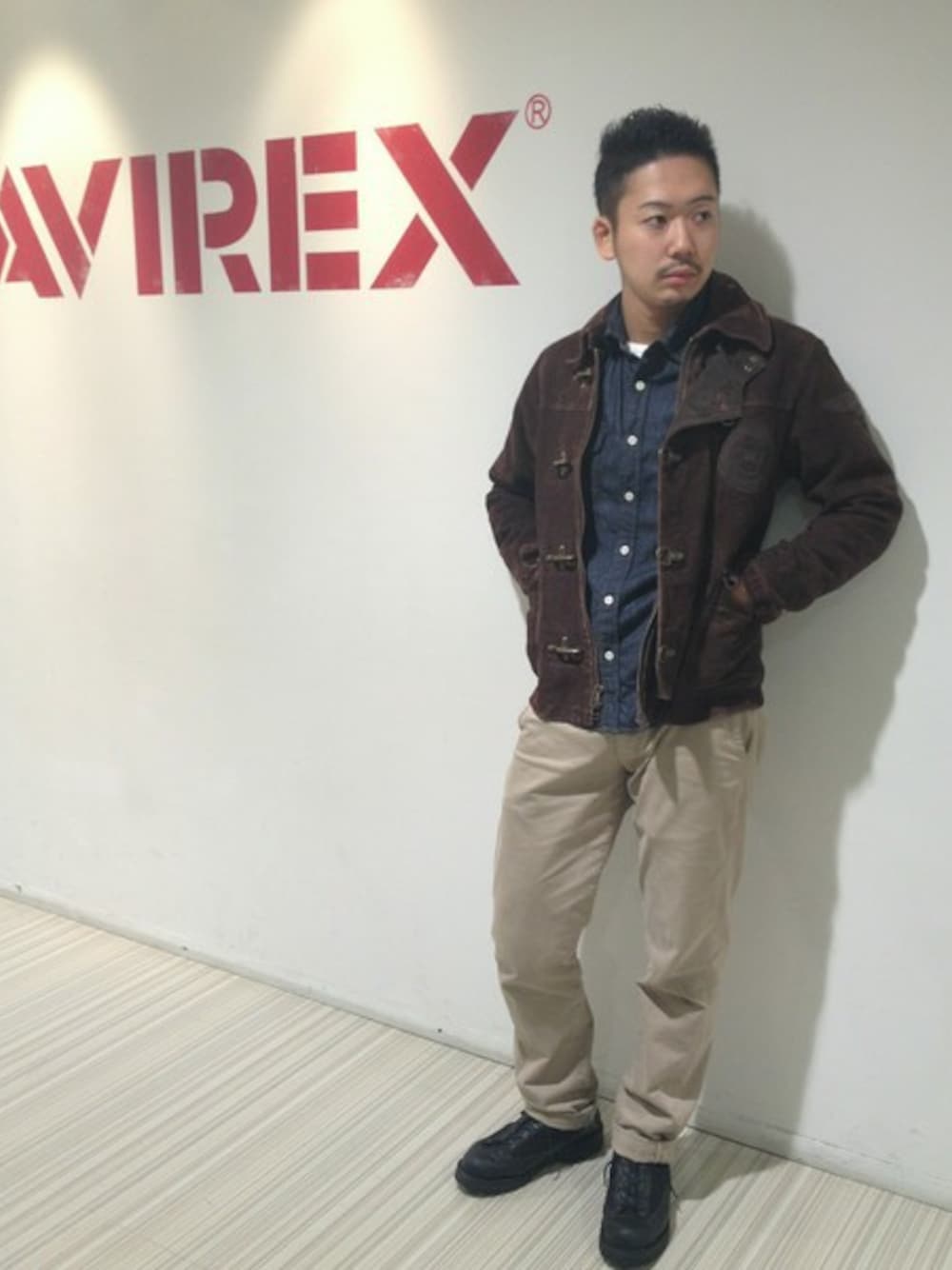 AVIREX（アヴィレックス）メンズアンティークスウェードファイヤー