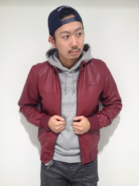 「スエット」｜「アイテム（ジャージ）」を使った、Mr.tsuchiyaさん（メンズ・178cm）の冬コーディネート