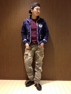 「AVIREX（アヴィレックス）のアイテム（キャップ）」を使った、Mr.tsuchiyaさん（メンズ・178cm）の春コーディネート
