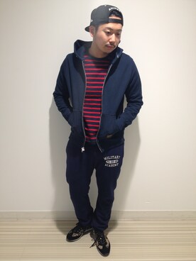 「AVIREX（アヴィレックス）のアイテム（キャップ）」を使った、Mr.tsuchiyaさん（メンズ・178cm）の春コーディネート