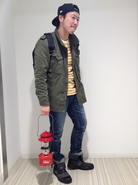 「AVIREX（アヴィレックス）のアイテム（キャップ）」を使った、Mr.tsuchiyaさん（メンズ・178cm）の春コーディネート
