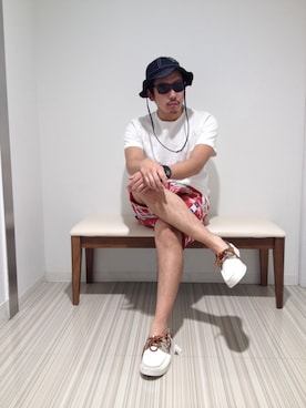 「AVIREX（アヴィレックス）のアイテム（モカシン/デッキシューズ）」を使った、Mr.tsuchiyaさん（メンズ・178cm）の春コーディネート
