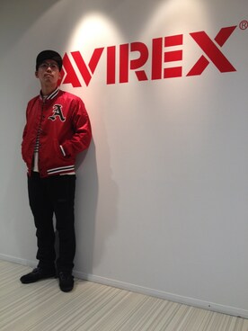 Mr.tsuchiyaさんの「avirex/アヴィレックス/帽子/AVIREX×NEW ERA　“AVIREX”LOGO　CAP/アヴィレックス×ニューエラ“AVIREX”ロゴ　キャップ」を使ったコーディネート