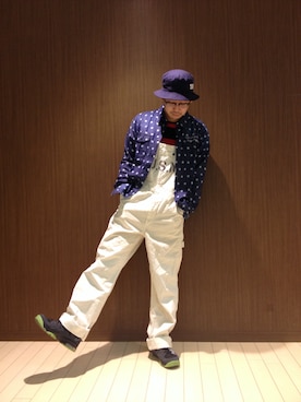 「AVIREX（アヴィレックス）のアイテム（サロペット/オーバーオール）」を使った、Mr.tsuchiyaさん（メンズ・178cm）の春コーディネート