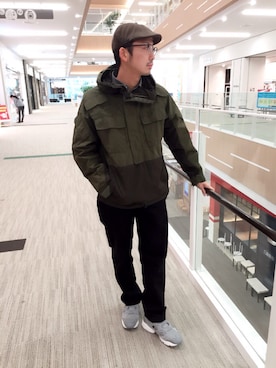 「ららぽーと」｜「アイテム（ブルゾン）」を使った、Mr.tsuchiyaさん（メンズ・178cm）の冬コーディネート