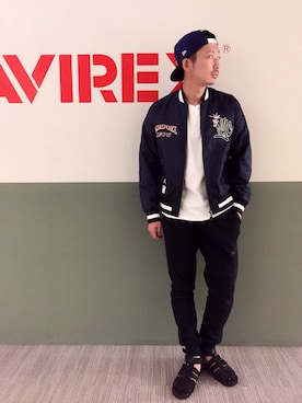 「NEWERA」｜「アイテム（スタジャン）」を使った、Mr.tsuchiyaさん（メンズ・178cm）の夏コーディネート