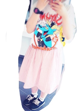 「フェスT」｜まゆぺさん（レディース・154cm）の夏コーディネート