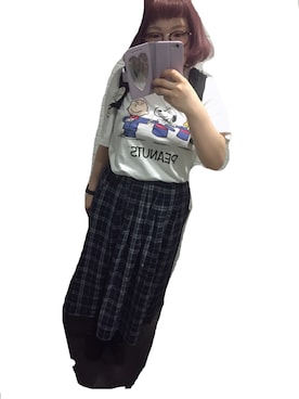 「ピクサー展」｜まゆぺさん（レディース・154cm）の秋コーディネート