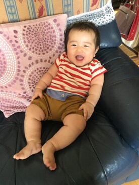 「LaStella（ラステラ）のアイテム」を使った、Yu.Re.nさん（キッズ・70cm）の夏コーディネート