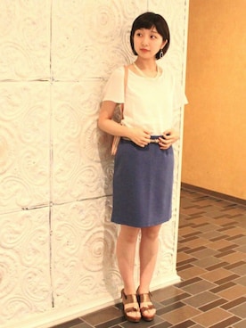 「シースルー」｜「アイテム（アクセサリー）」を使った、youraさん（レディース・153cm）の夏コーディネート