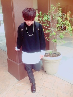 「BACK NUMBER（バックナンバー）のアイテム（チノパンツ）」を使った、KOUSEIさん（メンズ・165cm）の冬コーディネート