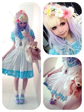 「大ぶりアクセサリー」｜「アイテム（ワンピース/ドレス）」を使った、恭ちゃんさん（レディース・170cm）の春コーディネート
